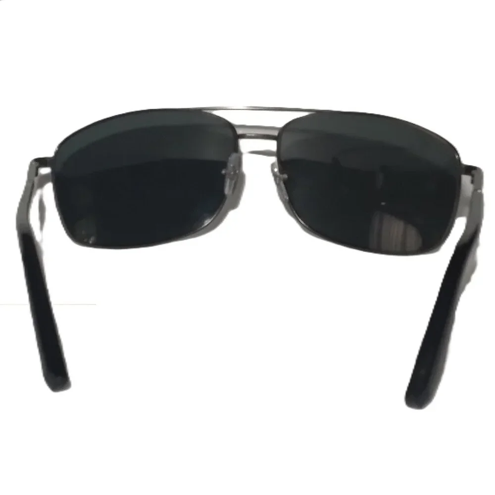 Foster Grant Men's Gunmetal Wrap Aviator Sunglasses